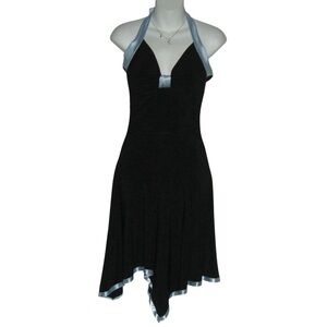 Taboo Dress Vintage 90's LBD Asymmetrical Hem Blue y2k Fairy Fairycore Goth alt